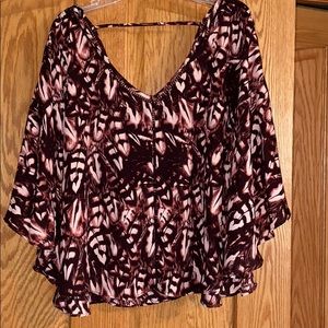 Flowy peasant Jessica Simpson top
